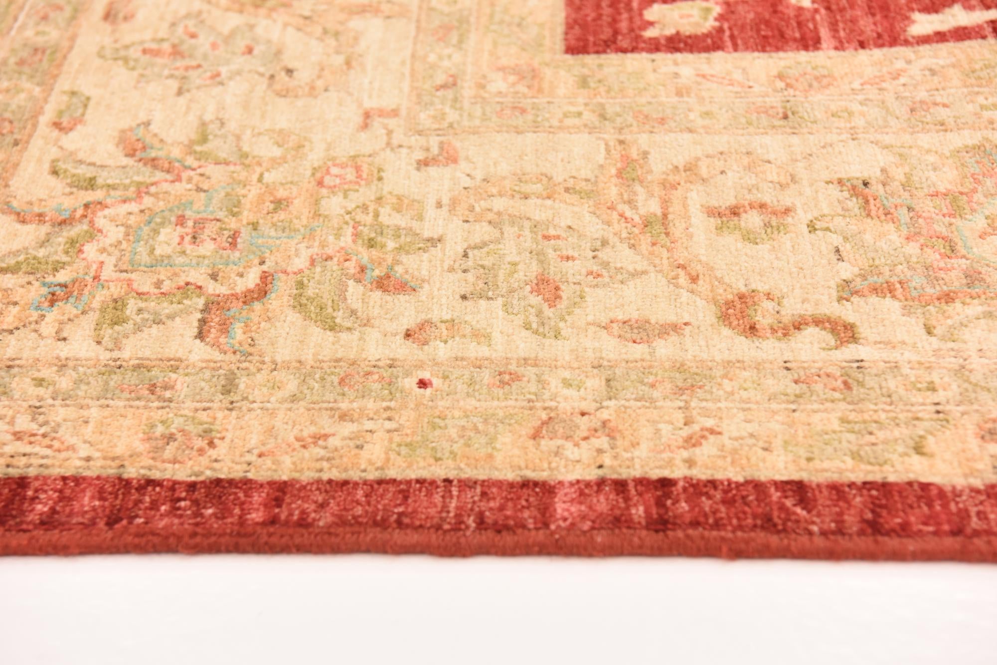 8' 5 x 9' 9 Hand Knotted Peshawar Ziegler Rug