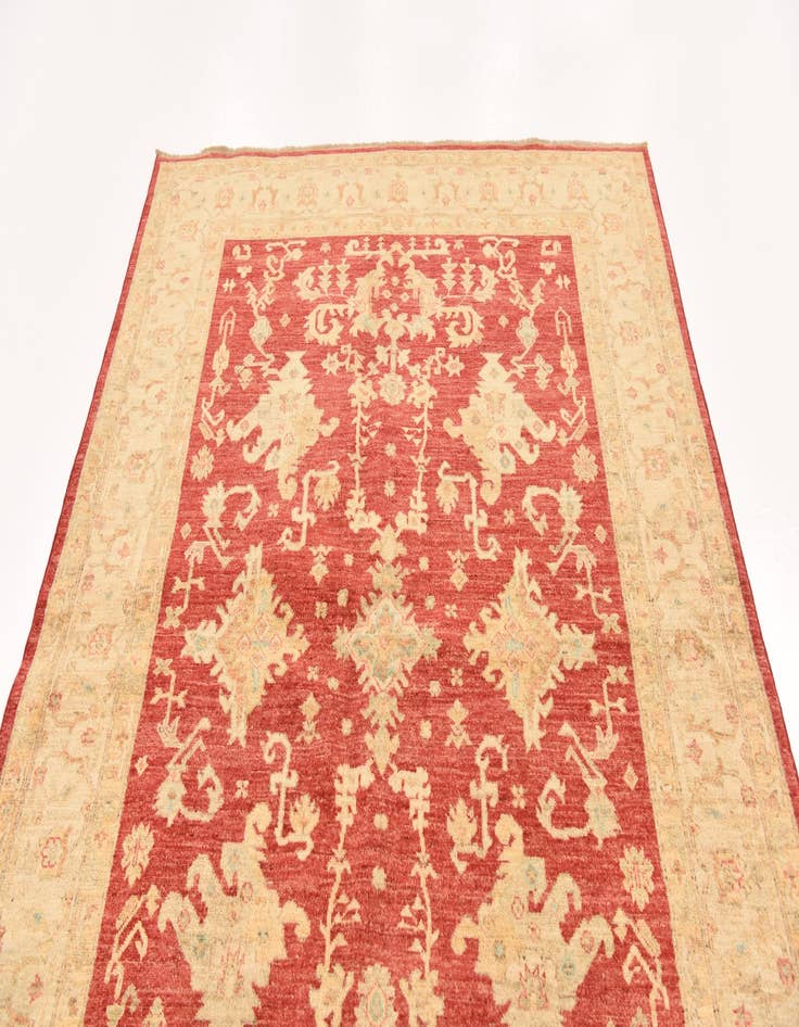 Detail image of 5' 8 x 8' Hand Knotted Peshawar Ziegler Rug