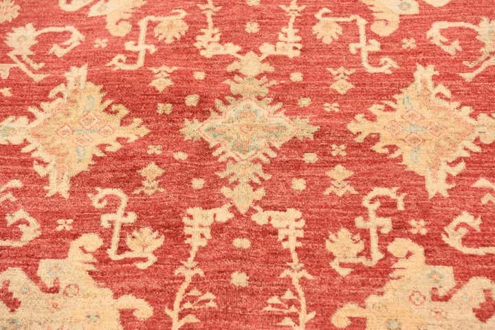 5' 8 x 8' Hand Knotted Peshawar Ziegler Rug