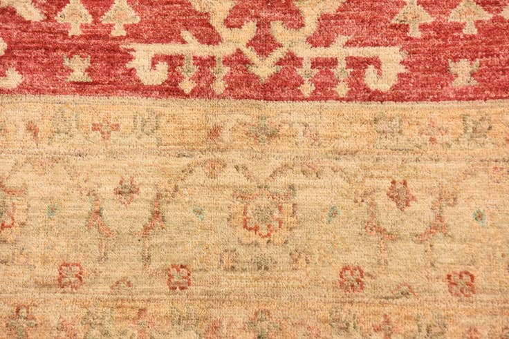 Detail image of 5' 8 x 8' Hand Knotted Peshawar Ziegler Rug