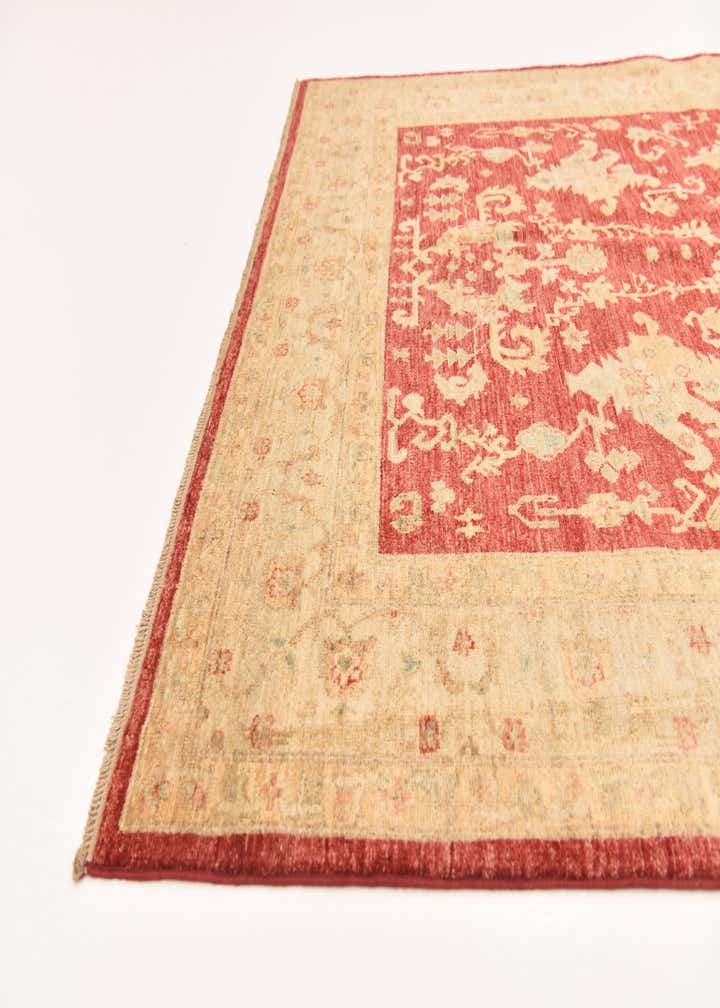 5' 8 x 8' Hand Knotted Peshawar Ziegler Rug