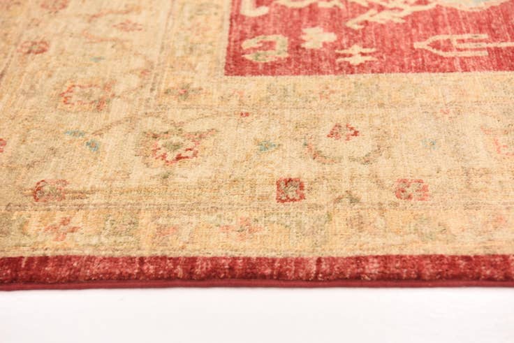 Detail image of 5' 8 x 8' Hand Knotted Peshawar Ziegler Rug