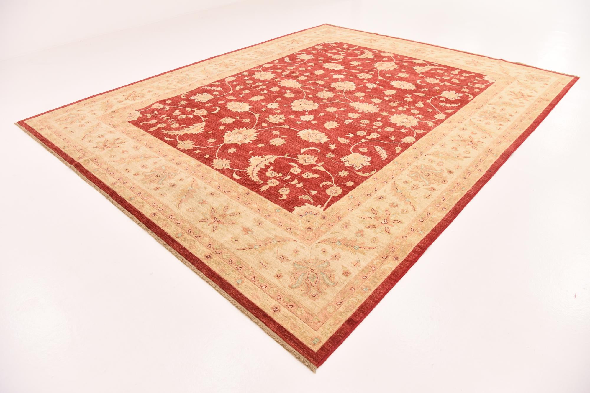 10' 3 x 12' 8 Hand Knotted Peshawar Ziegler Rug