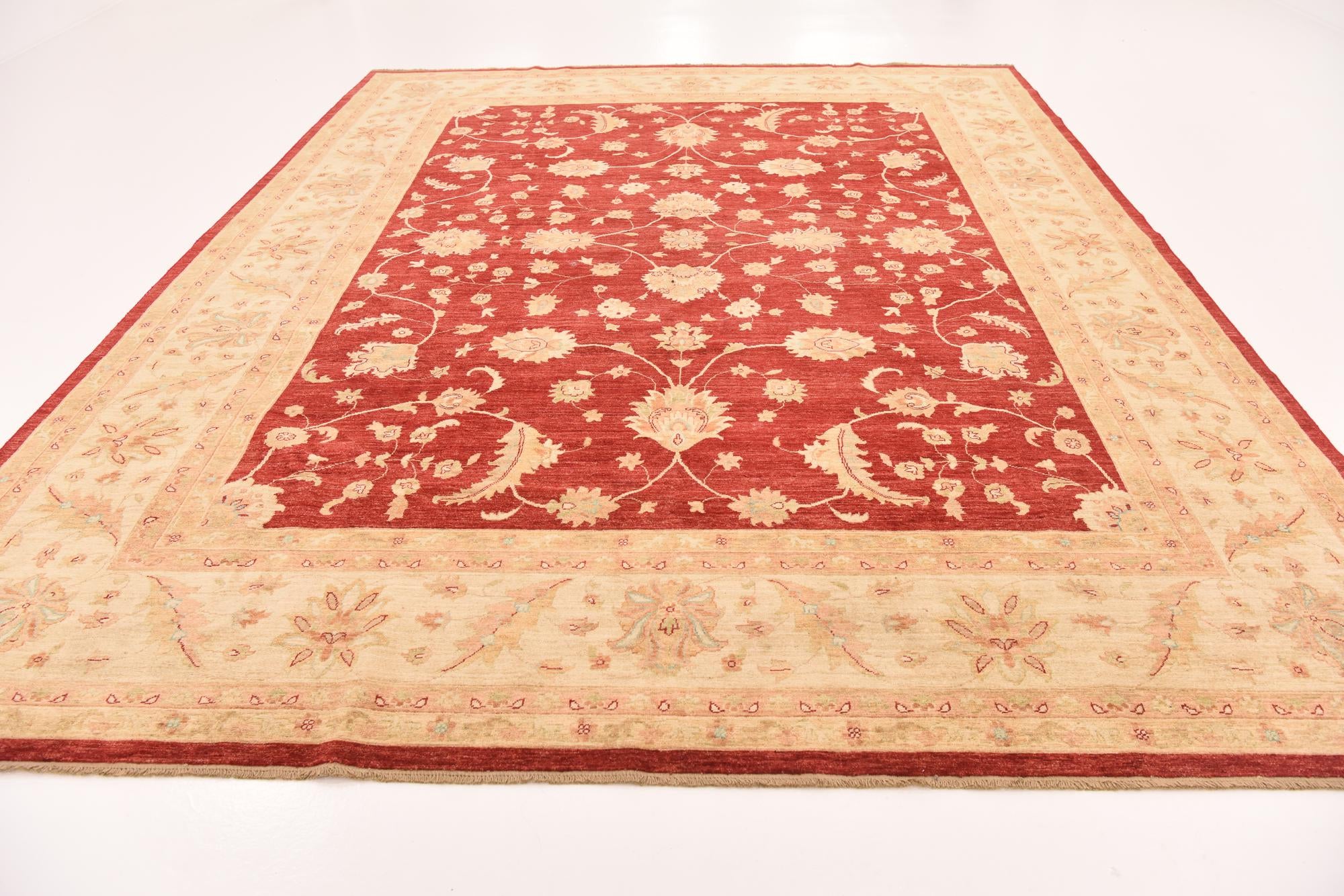 10' 3 x 12' 8 Hand Knotted Peshawar Ziegler Rug