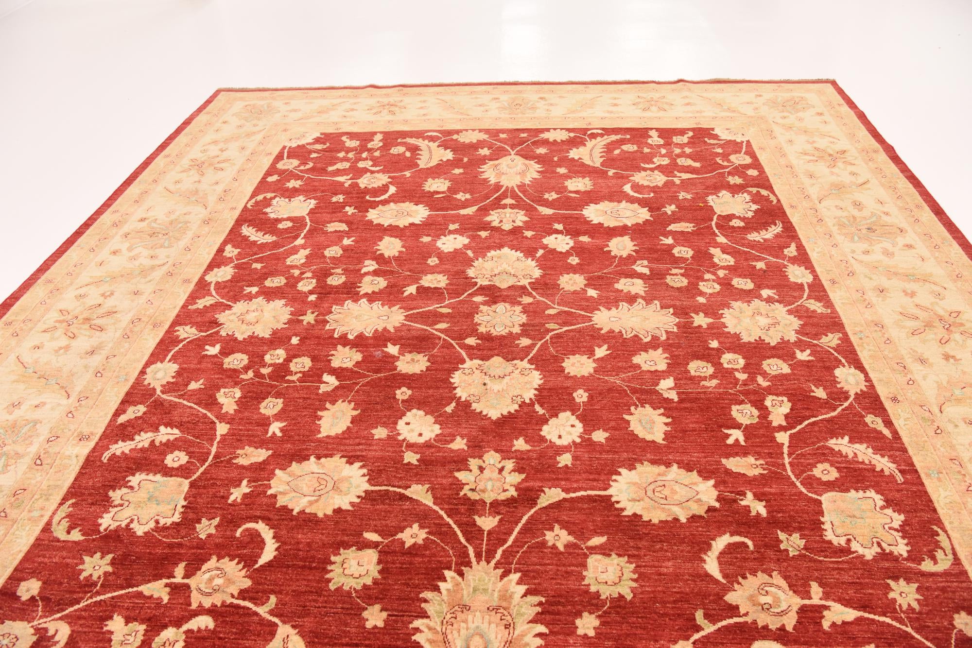 10' 3 x 12' 8 Hand Knotted Peshawar Ziegler Rug