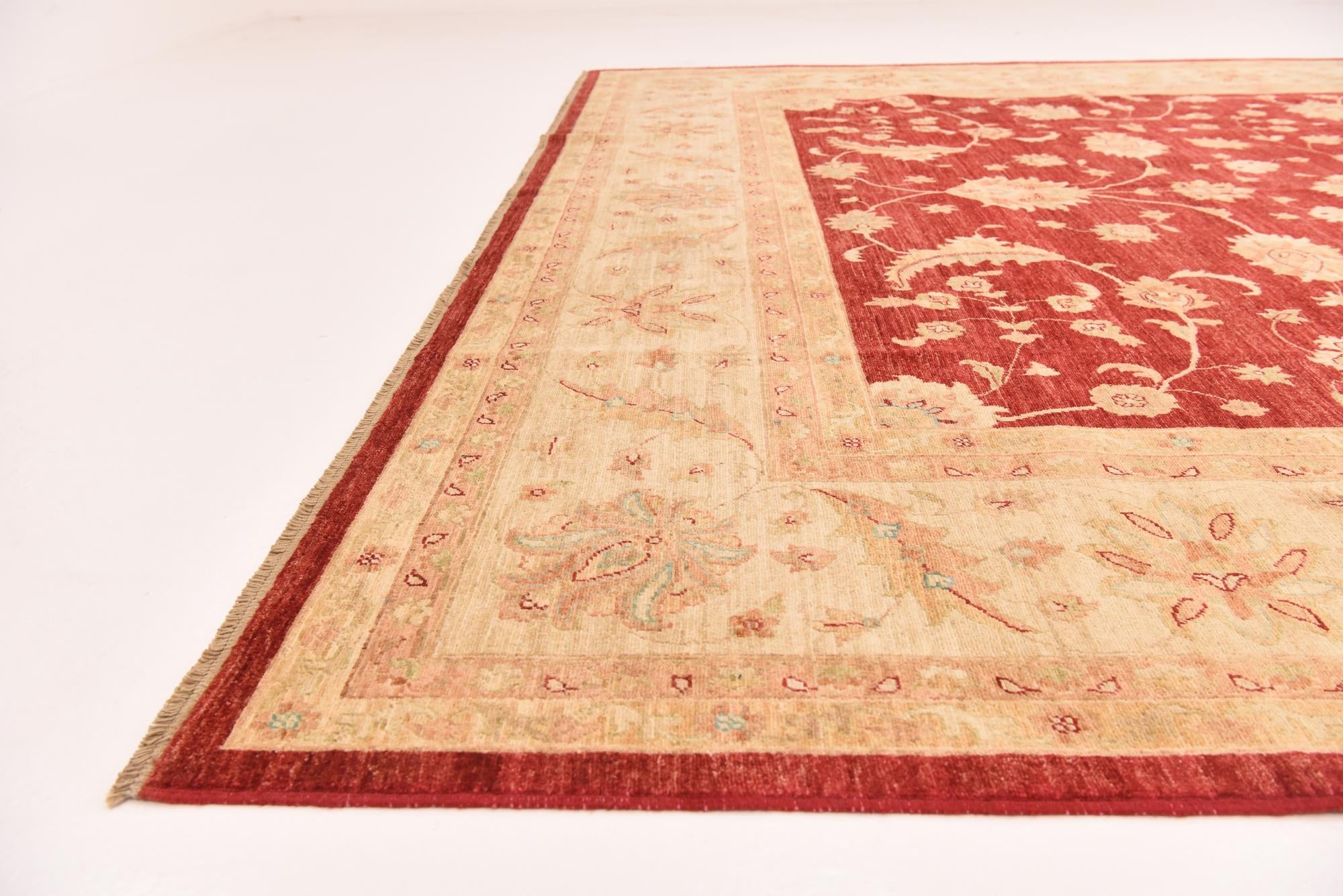 10' 3 x 12' 8 Hand Knotted Peshawar Ziegler Rug