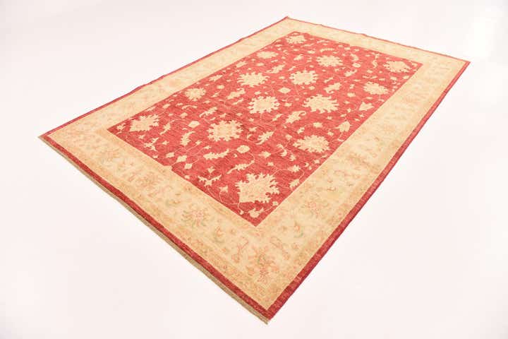 6' 10 x 9' 9 Hand Knotted Peshawar Ziegler Rug