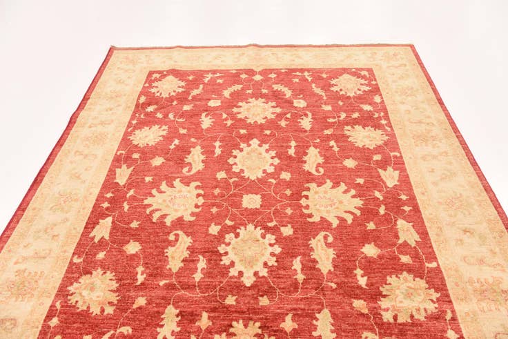 Detail image of 6' 10 x 9' 9 Hand Knotted Peshawar Ziegler Rug