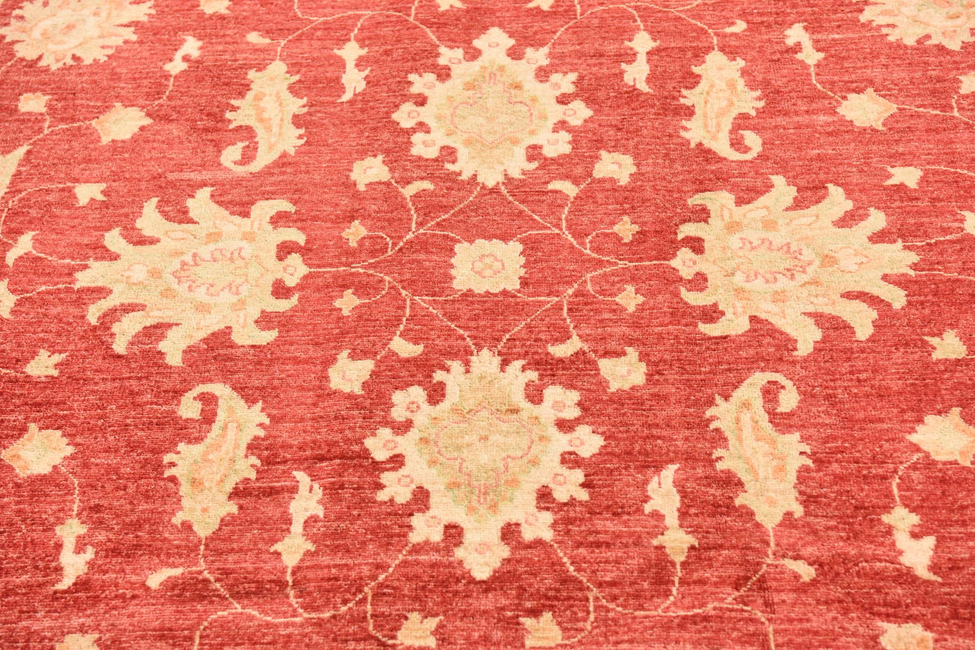 6' 10 x 9' 9 Hand Knotted Peshawar Ziegler Rug