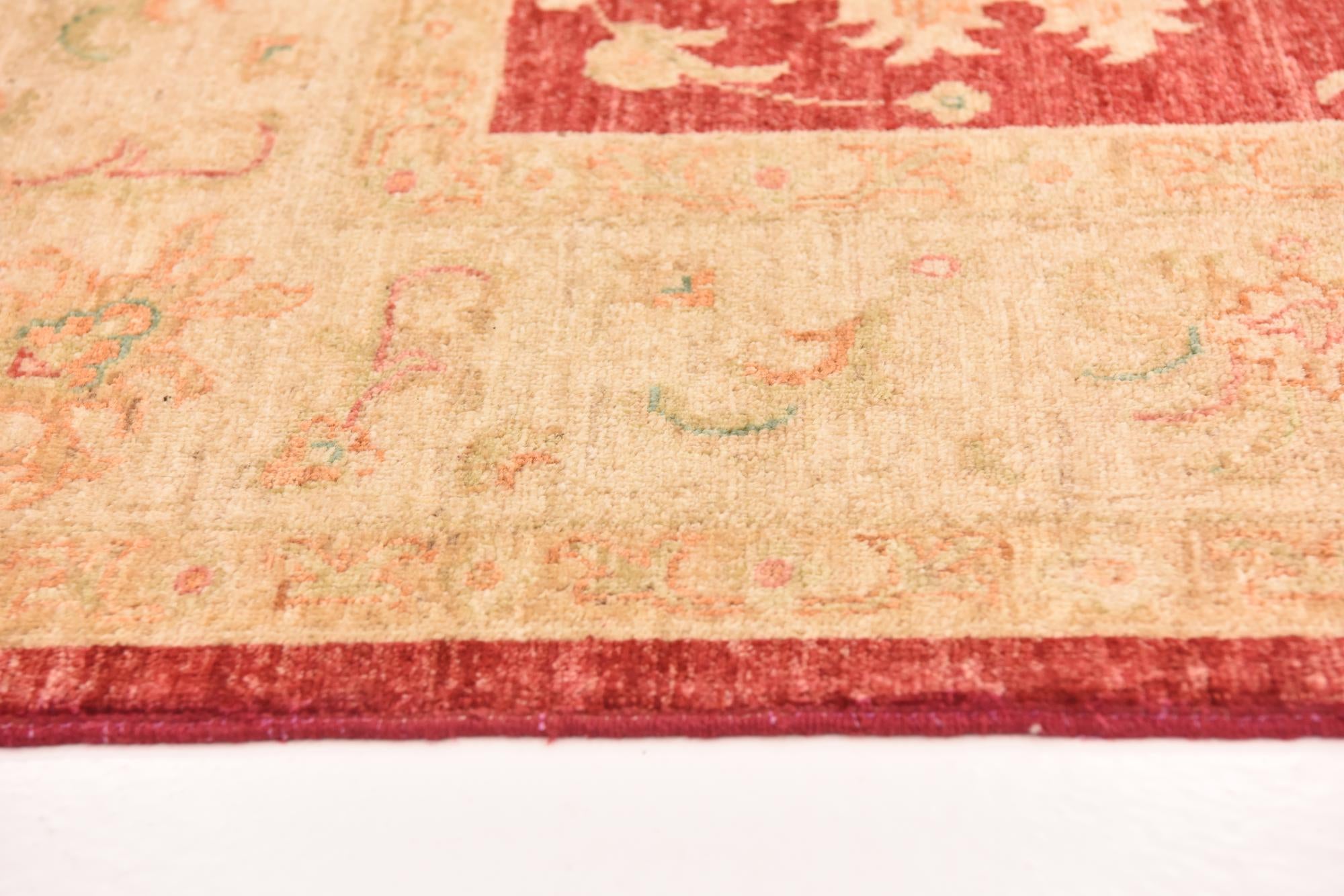 6' 10 x 9' 9 Hand Knotted Peshawar Ziegler Rug