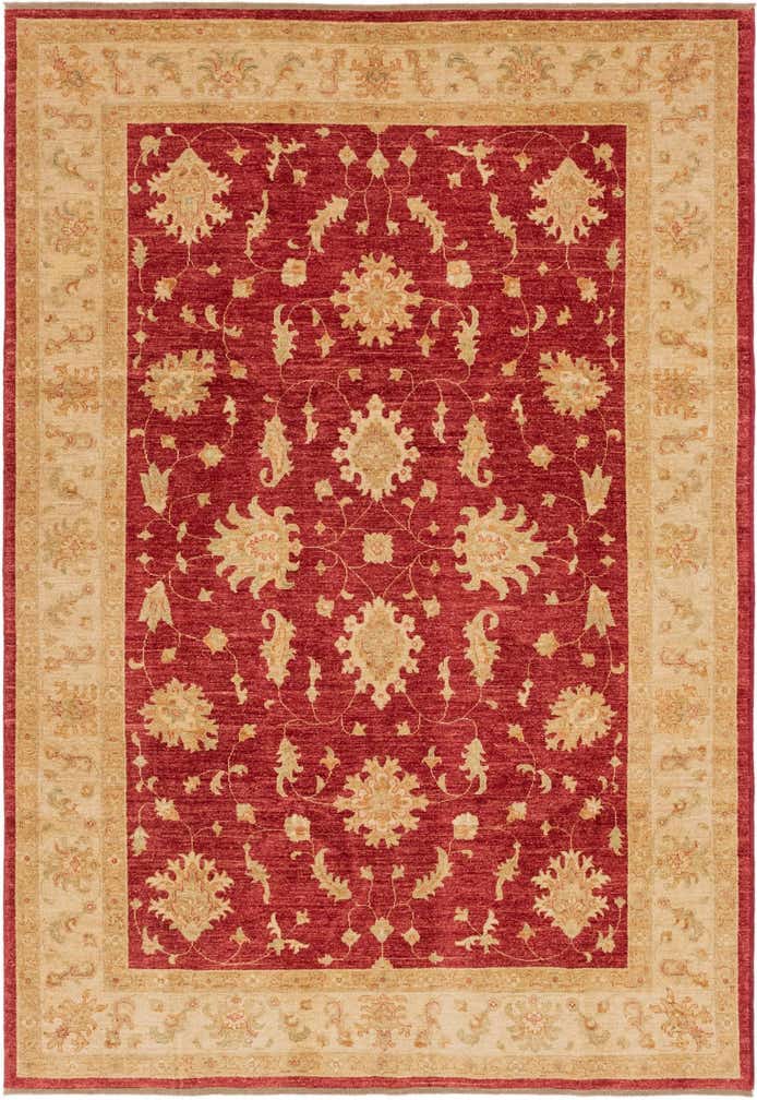 6' 10 x 9' 9 Hand Knotted Peshawar Ziegler Rug
