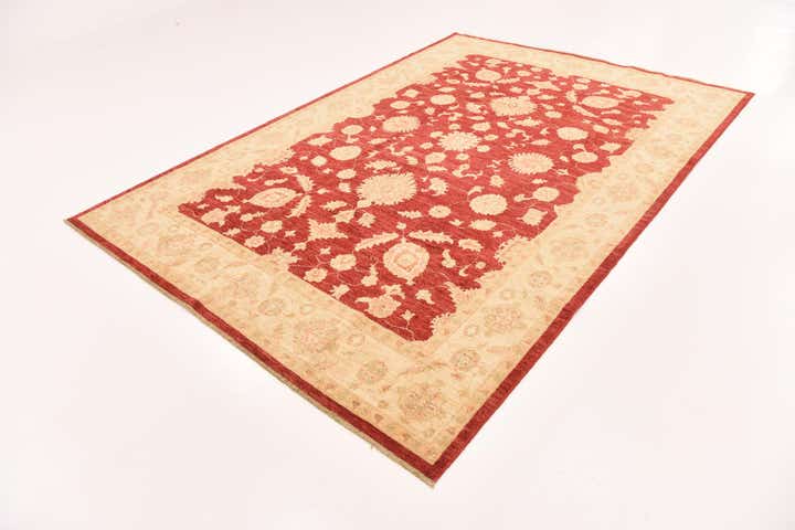 6' 6 x 9' 8 Hand Knotted Peshawar Ziegler Rug