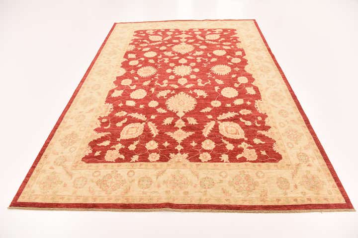 6' 6 x 9' 8 Hand Knotted Peshawar Ziegler Rug