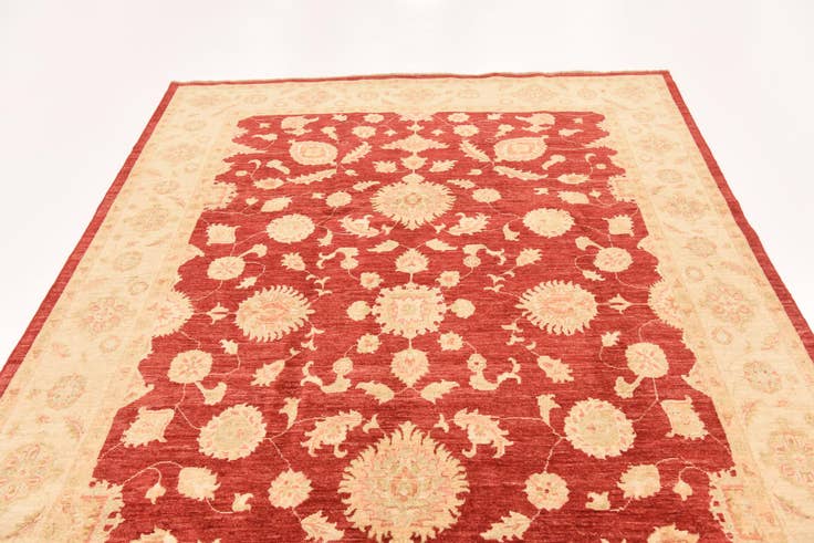 Detail image of 6' 6 x 9' 8 Hand Knotted Peshawar Ziegler Rug