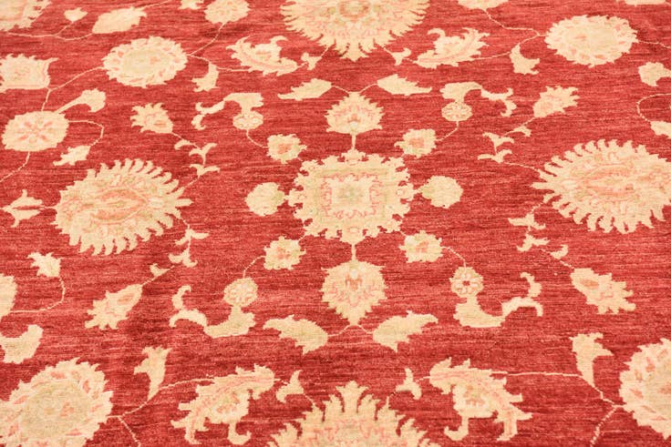 Detail image of 6' 6 x 9' 8 Hand Knotted Peshawar Ziegler Rug
