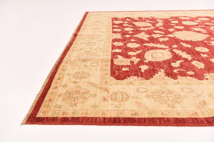 Detail image of 6' 6 x 9' 8 Hand Knotted Peshawar Ziegler Rug