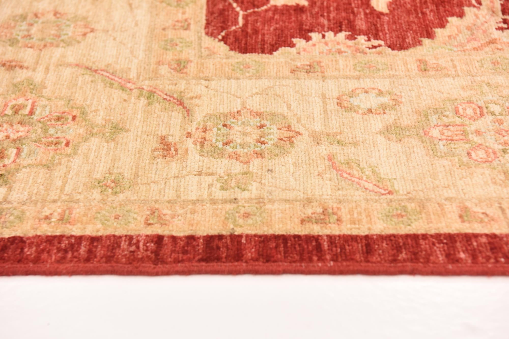 6' 6 x 9' 8 Hand Knotted Peshawar Ziegler Rug