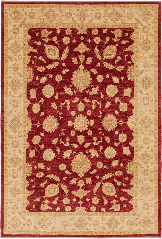 6' 6 x 9' 8 Hand Knotted Peshawar Ziegler Rug