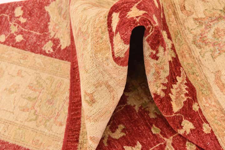 6' 6 x 9' 9 Hand Knotted Peshawar Ziegler Rug