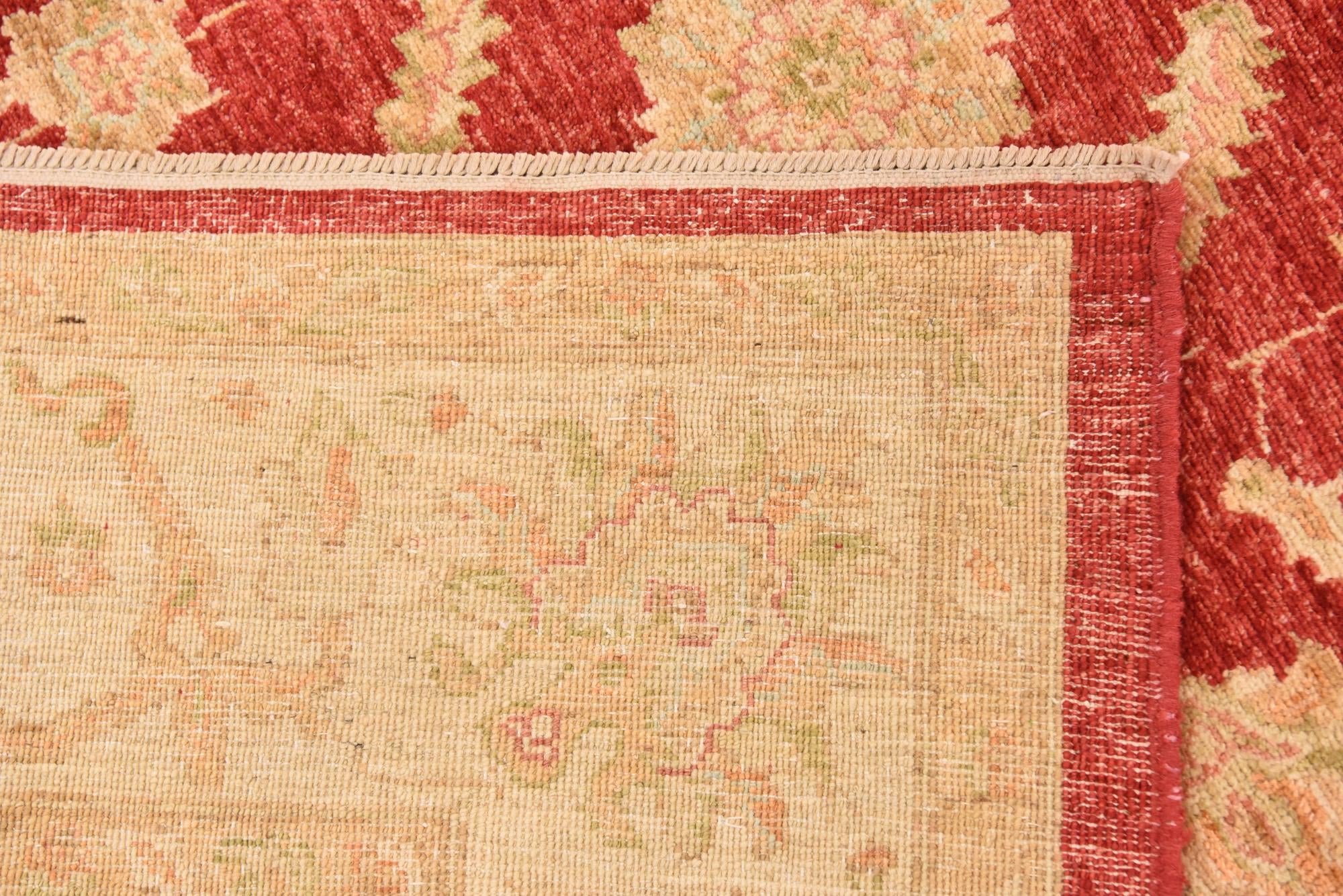6' 6 x 9' 9 Hand Knotted Peshawar Ziegler Rug