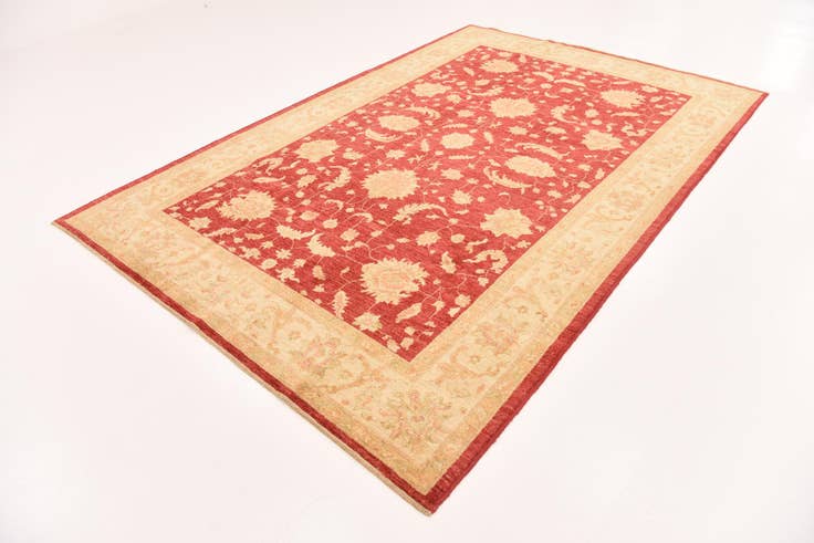 Detail image of 6' 6 x 9' 9 Hand Knotted Peshawar Ziegler Rug