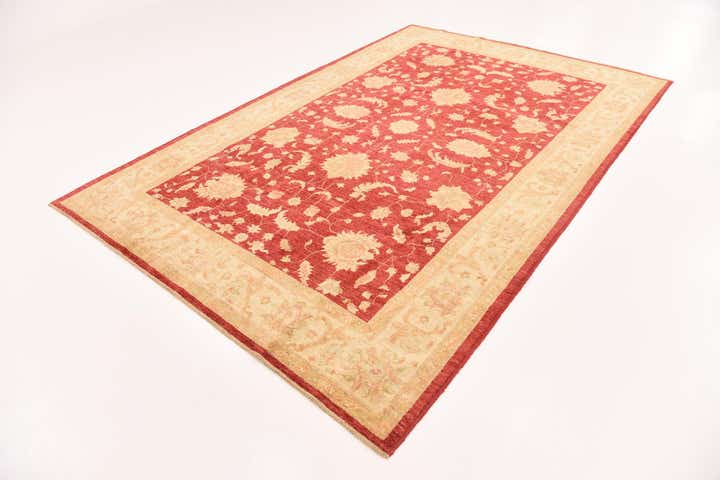 6' 6 x 9' 9 Hand Knotted Peshawar Ziegler Rug