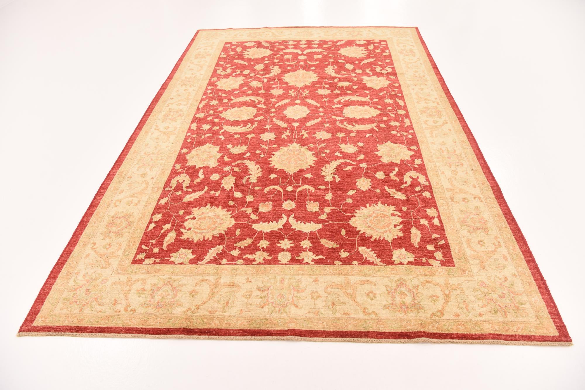6' 6 x 9' 9 Hand Knotted Peshawar Ziegler Rug
