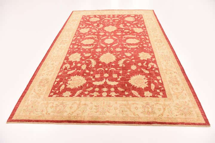 6' 6 x 9' 9 Hand Knotted Peshawar Ziegler Rug