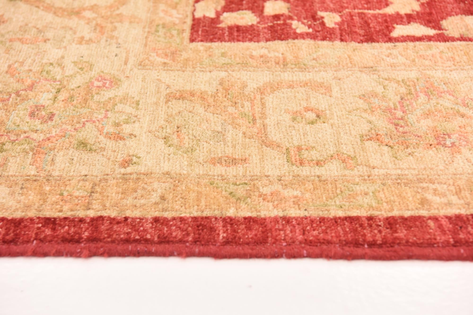 6' 6 x 9' 9 Hand Knotted Peshawar Ziegler Rug