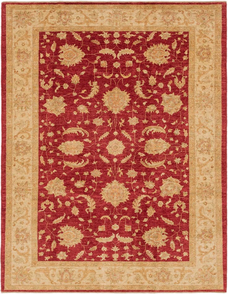 Detail image of 6' 6 x 9' 9 Hand Knotted Peshawar Ziegler Rug