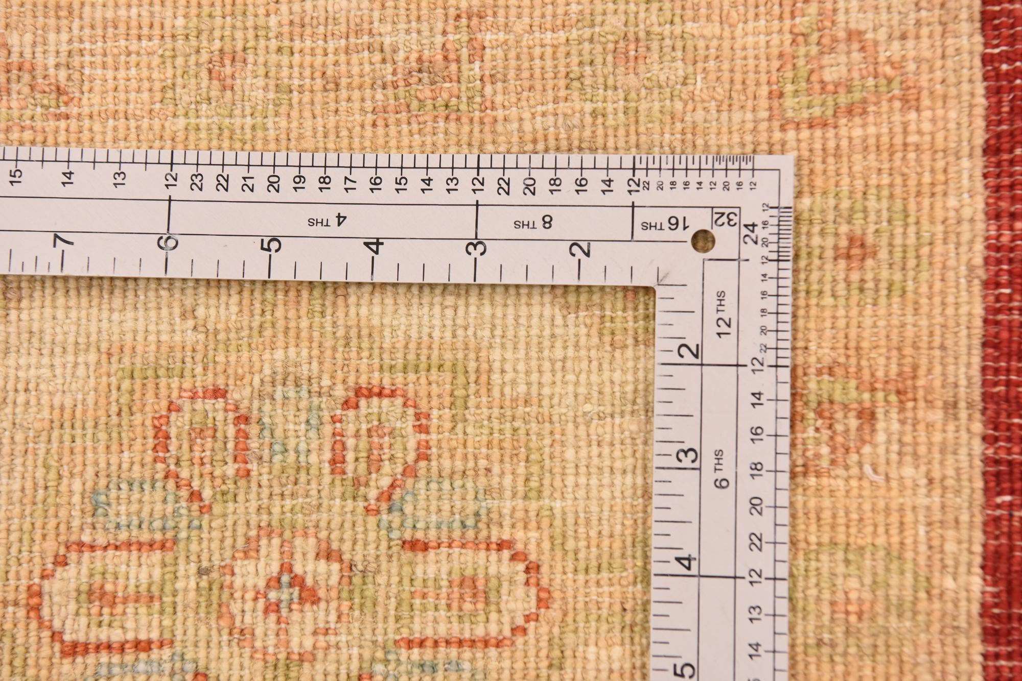 6' 8 x 9' 7 Hand Knotted Peshawar Ziegler Rug