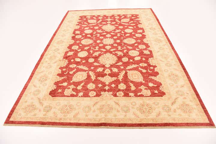 6' 8 x 9' 7 Hand Knotted Peshawar Ziegler Rug