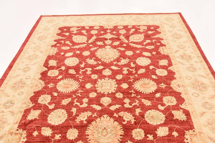 Detail image of 6' 8 x 9' 7 Hand Knotted Peshawar Ziegler Rug