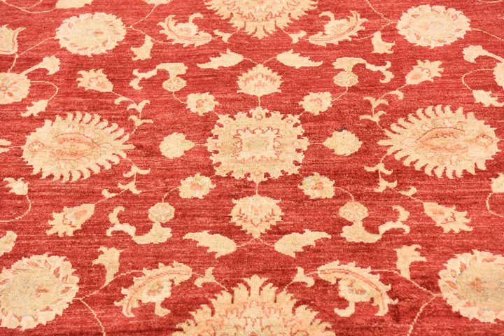 6' 8 x 9' 7 Hand Knotted Peshawar Ziegler Rug