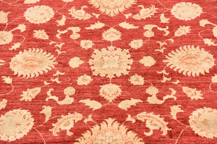 Detail image of 6' 8 x 9' 7 Hand Knotted Peshawar Ziegler Rug