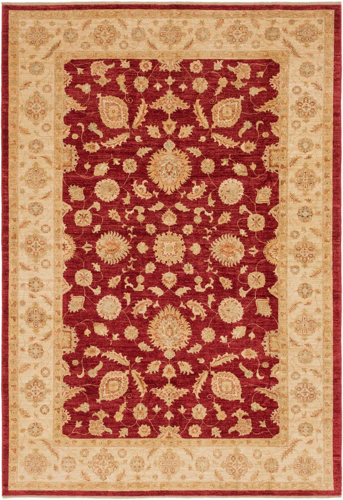 6' 8 x 9' 7 Hand Knotted Peshawar Ziegler Rug