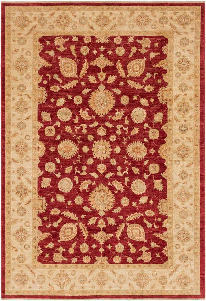 6' 8 x 9' 7 Hand Knotted Peshawar Ziegler Rug