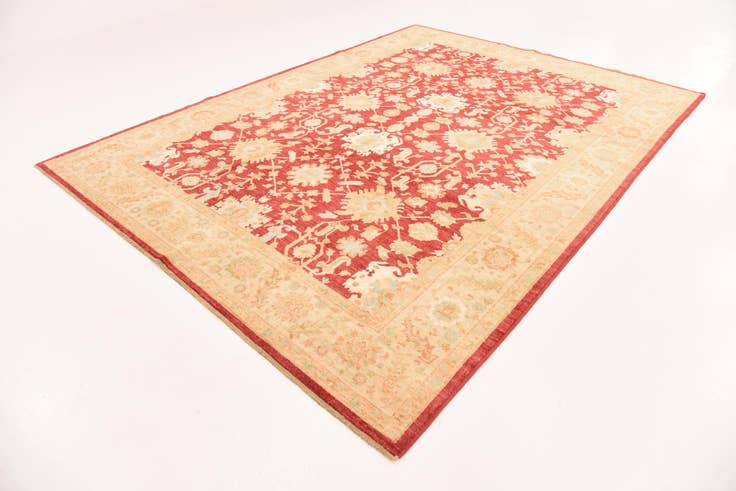 Detail image of 8' 4 x 11' 3 Hand Knotted Peshawar Ziegler Rug