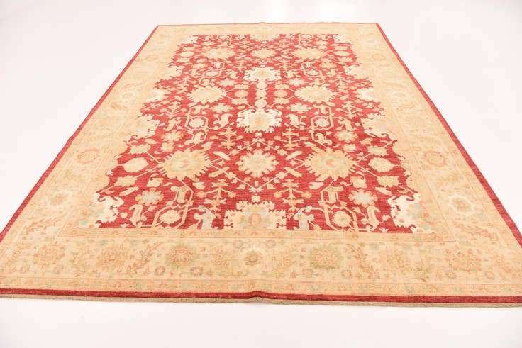 Detail image of 8' 4 x 11' 3 Hand Knotted Peshawar Ziegler Rug
