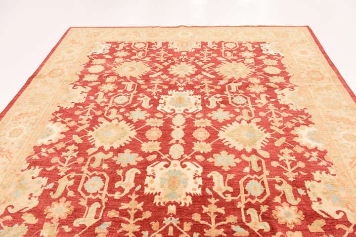 8' 4 x 11' 3 Hand Knotted Peshawar Ziegler Rug
