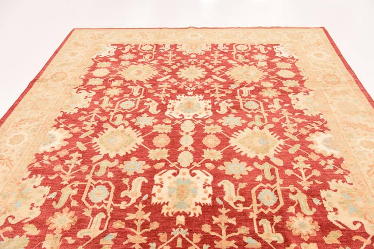 Detail image of 8' 4 x 11' 3 Hand Knotted Peshawar Ziegler Rug