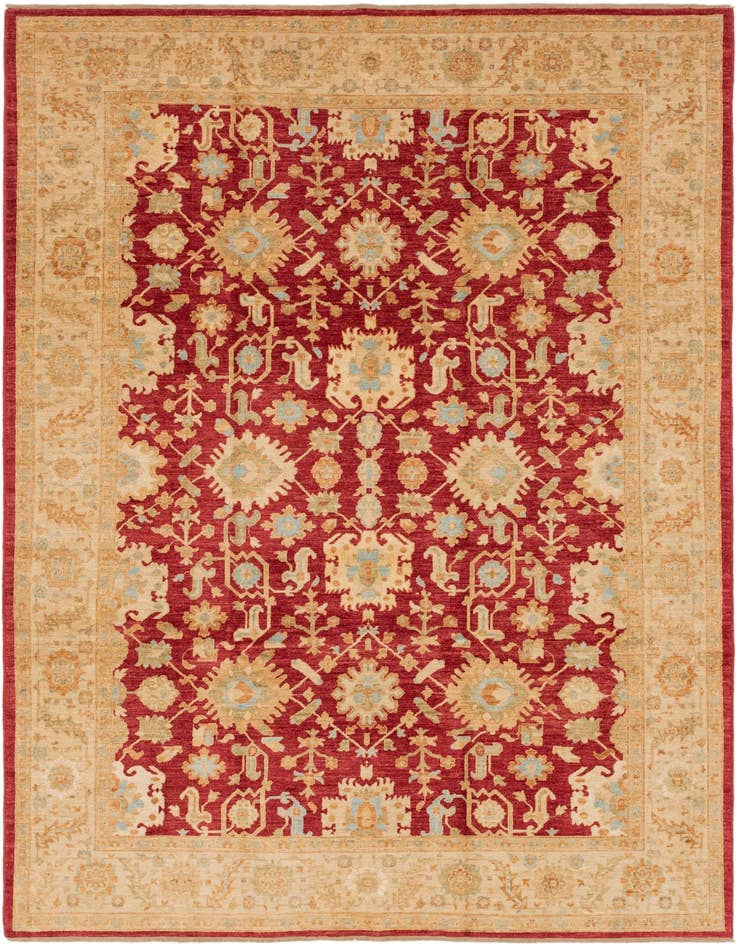Detail image of 8' 4 x 11' 3 Hand Knotted Peshawar Ziegler Rug