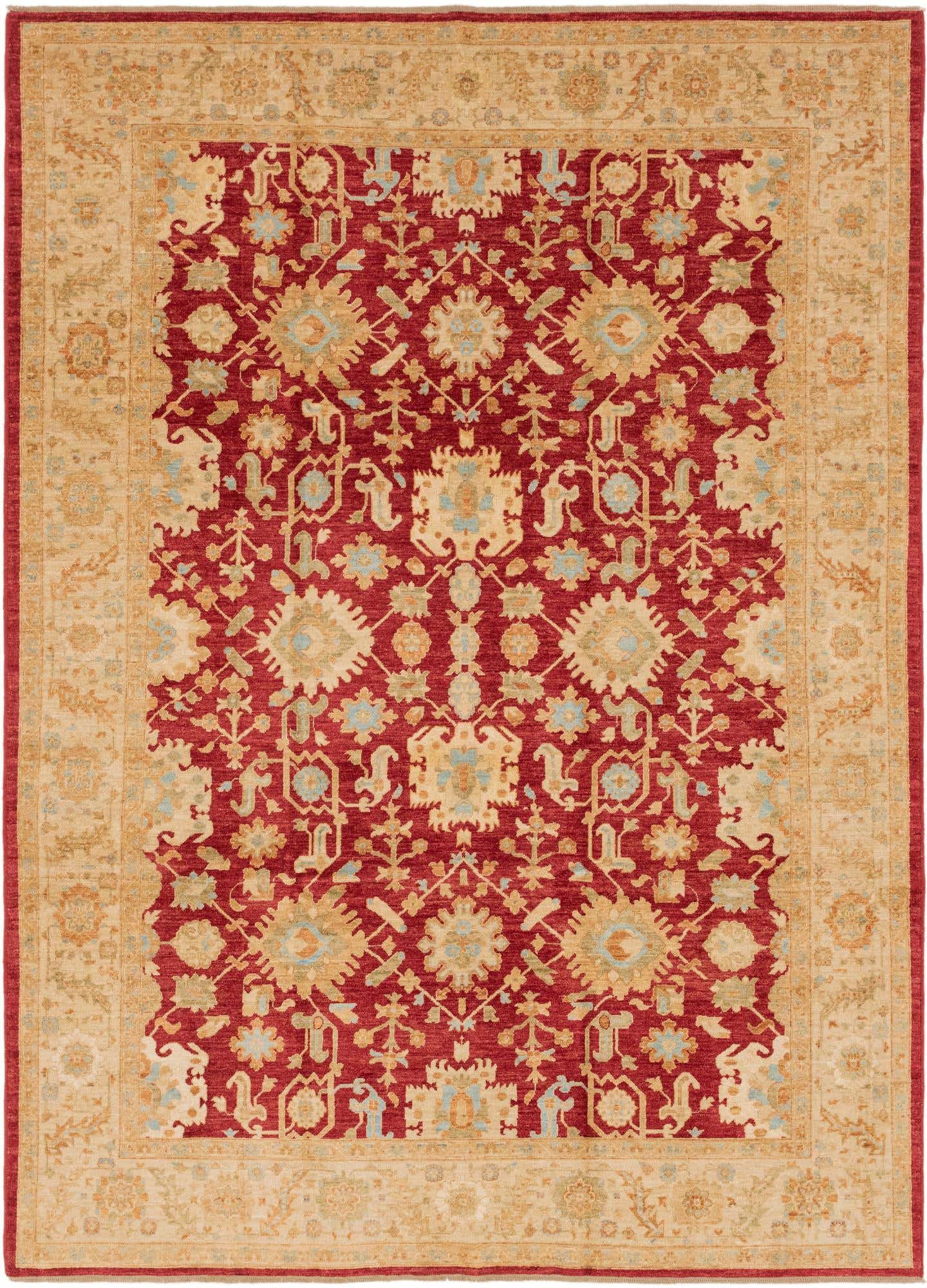 8' 4 x 11' 3 Hand Knotted Peshawar Ziegler Rug