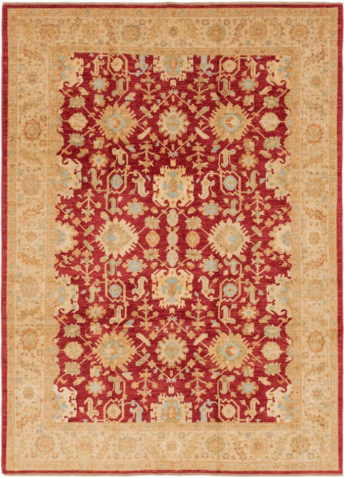 Detail image of 8' 4 x 11' 3 Hand Knotted Peshawar Ziegler Rug