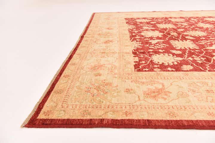 8' 8 x 12' 4 Hand Knotted Peshawar Ziegler Rug