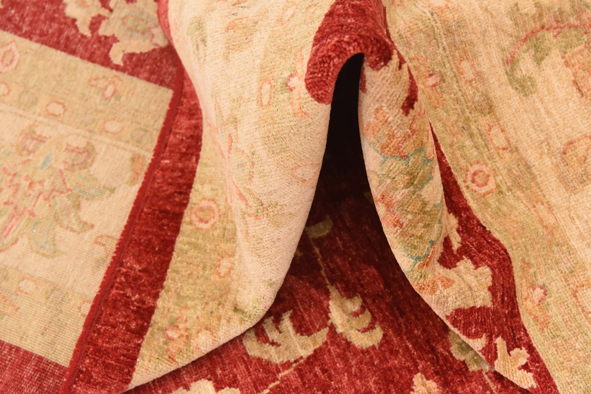 8' 5 x 11' Hand Knotted Peshawar Ziegler Rug