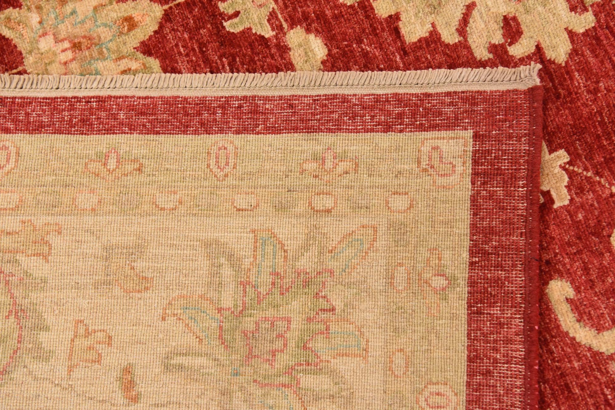8' 5 x 11' Hand Knotted Peshawar Ziegler Rug