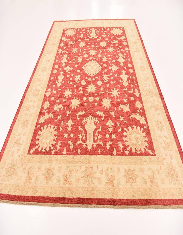 Detail image of 8' 5 x 11'  Hand Knotted Peshawar Ziegler Rug