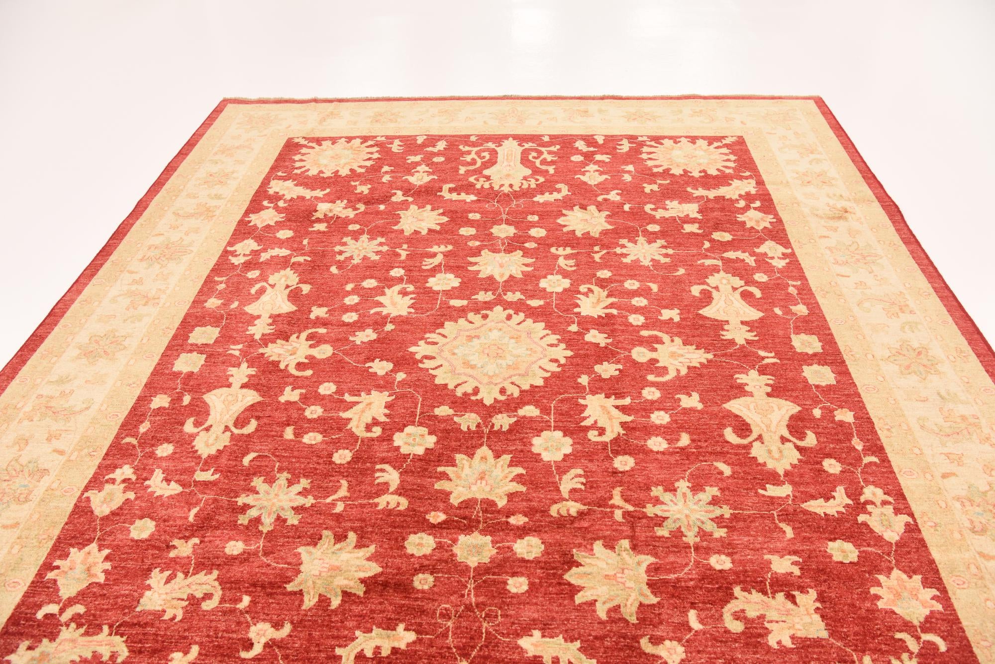 8' 5 x 11' Hand Knotted Peshawar Ziegler Rug