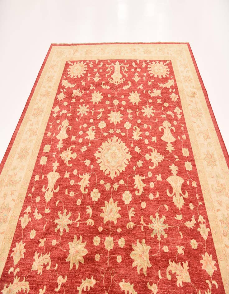 Detail image of 8' 5 x 11'  Hand Knotted Peshawar Ziegler Rug